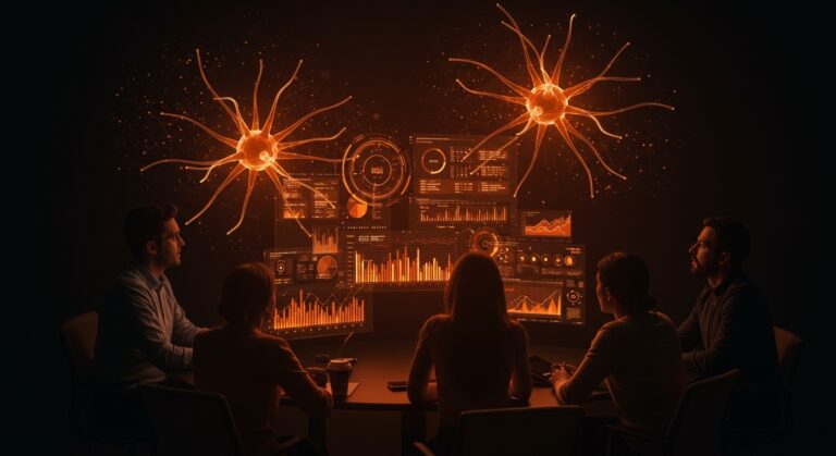 Founders analizando costos y retorno de inversión en inteligencia artificial 2026 para startups, destacando mayor gasto en IA que en nómina.