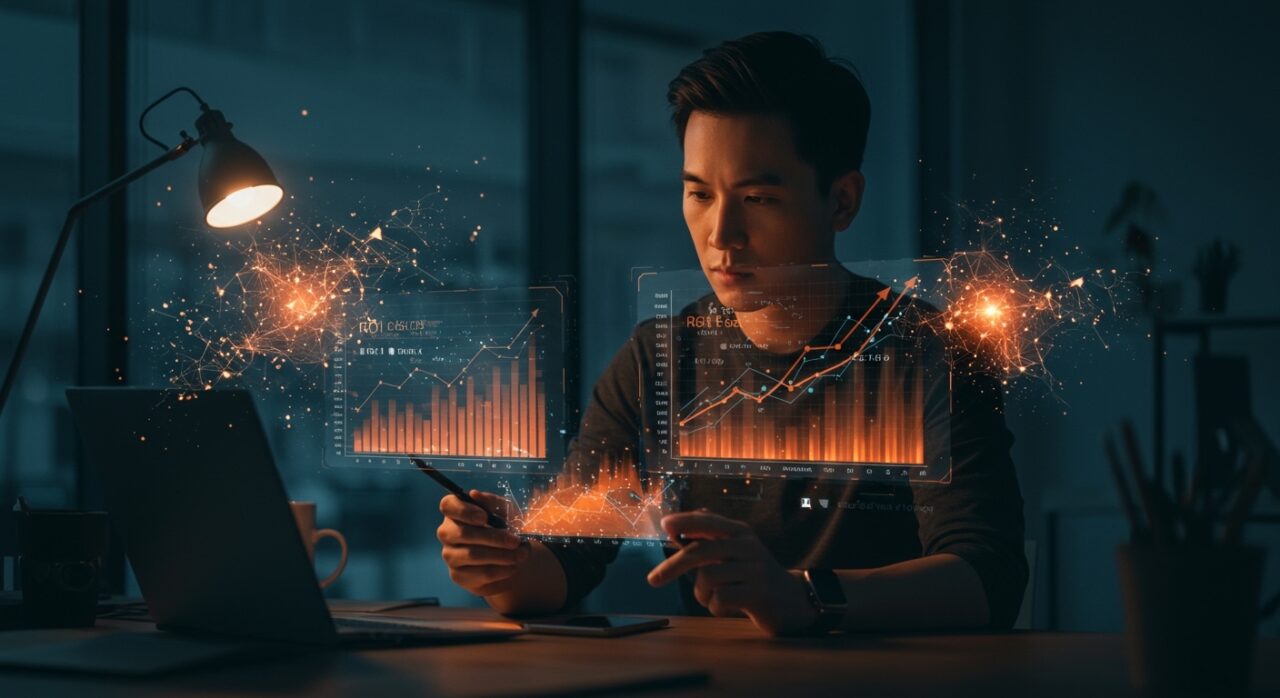 Founder analizando costos de inteligencia artificial versus nómina en startups para optimizar inversión y ROI en 2026.