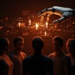 Inteligencia artificial reemplazando roles junior en startup, destacando colaboración humana y liderazgo estratégico para proteger innovación.