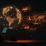 Impacto de la inteligencia artificial en el empleo y el mercado laboral latinoamericano según informe de Goldman Sachs, con visuales de automatización y reconversión profesional.