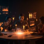 Empresas latinoamericanas adoptando inteligencia artificial generativa en startups, mostrando colaboración y transformación digital en 2026.