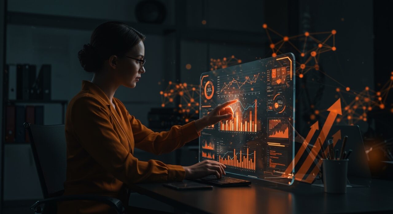 Inteligencia artificial en finanzas empresariales 2026 mostrando automatización financiera y reemplazo de Excel con tecnologías IA.