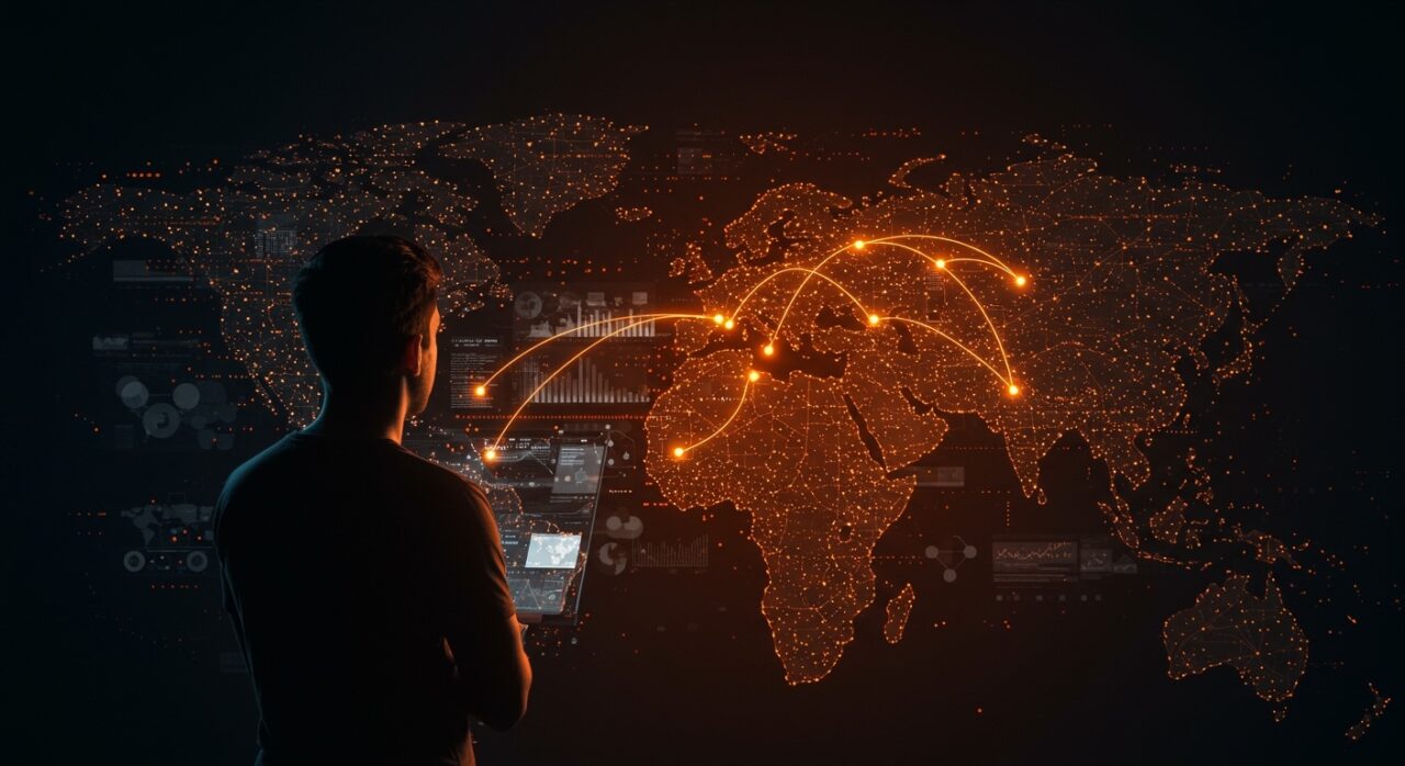 Fundador de startup reflexionando sobre la ética en inteligencia artificial y los retos legales del EU AI Act, con metáforas visuales de redes neuronales y marcos insuficientes.