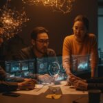 Startup utilizando herramientas avanzadas de generación de imágenes con IA en 2026 como Midjourney v7 y Nano Banana Pro para innovación visual.