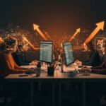 Impacto de la inteligencia artificial en el empleo en EE.UU., mostrando automatización laboral y transformación digital en el mercado de trabajo.