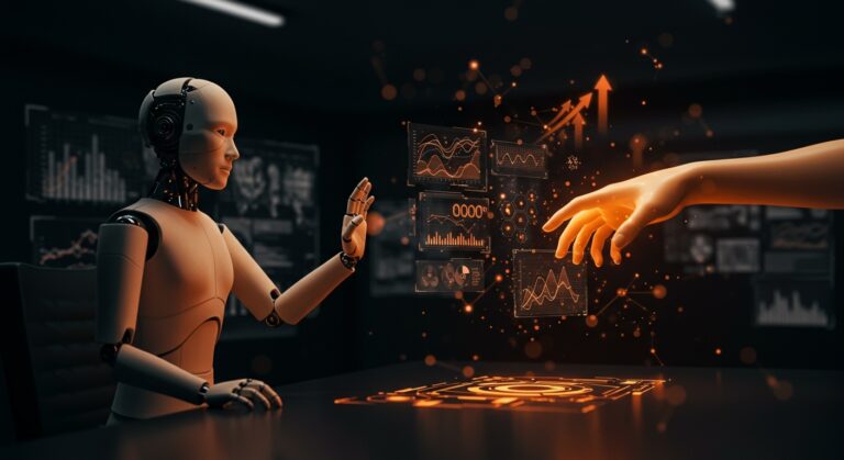 Representación visual de IA responsable con autonomía para negarse, destacando trazabilidad y ética en inteligencia artificial.