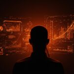 Representación visual del sedentarismo cognitivo y la automatización sin control en startups que integran inteligencia artificial y transformación digital.