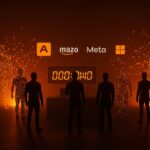 Impacto de despidos por inteligencia artificial en 2026 en el sector tech con enfoque en Amazon, Meta y Microsoft para startups.