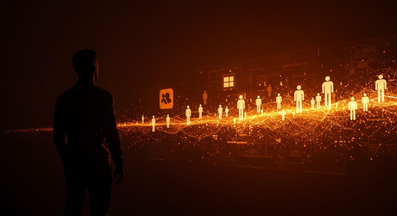 Impacto de los despidos en empleos tech por IA en 2026, reflejado con metáforas visuales de automatización y reestructuración tecnológica en empresas líderes.