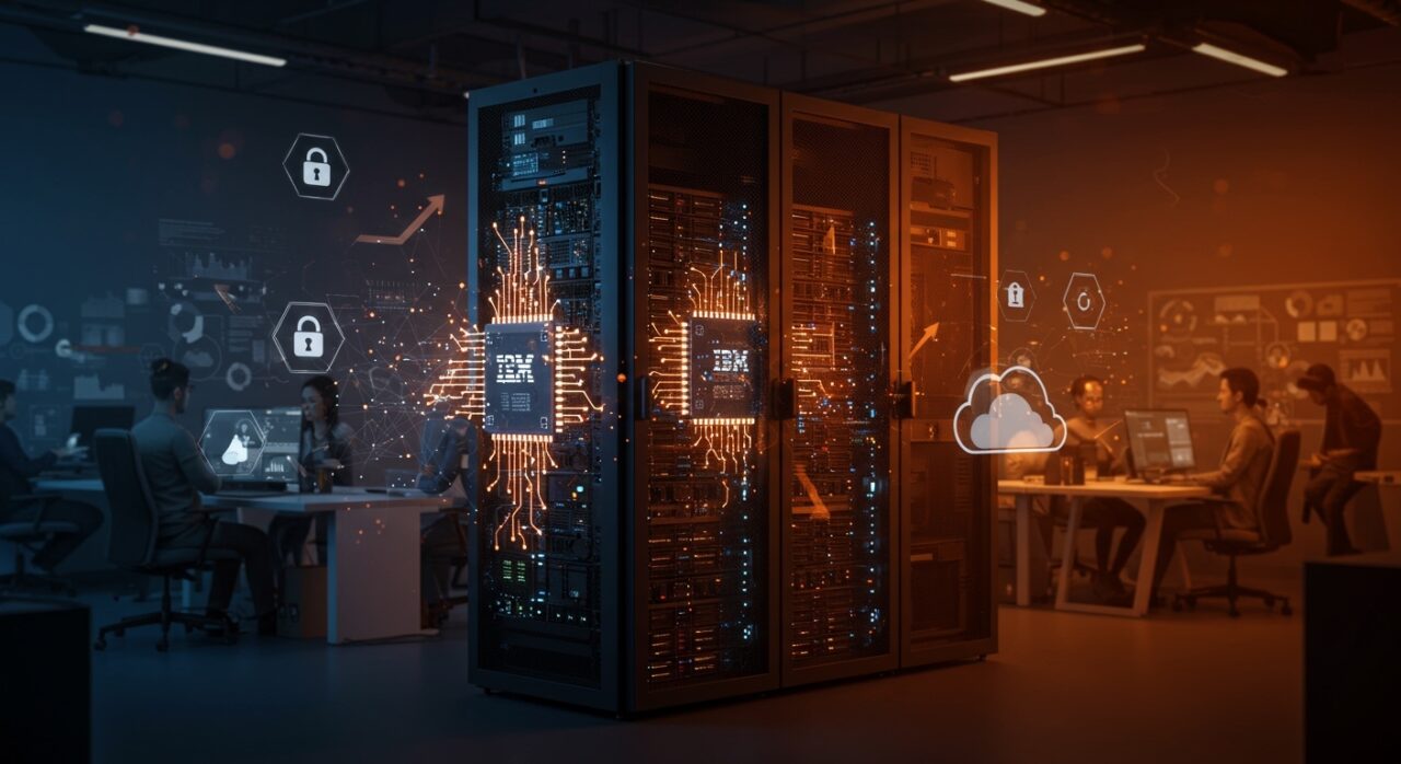 Hardware empresarial con inteligencia artificial de IBM y Arm para startups B2B, destacando escalabilidad, seguridad y virtualización en LATAM.