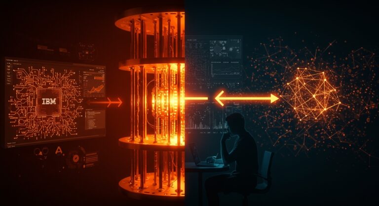 Comparación visual entre IBM Quantum y /dev/urandom en computación cuántica y criptografía para startups en 2026.