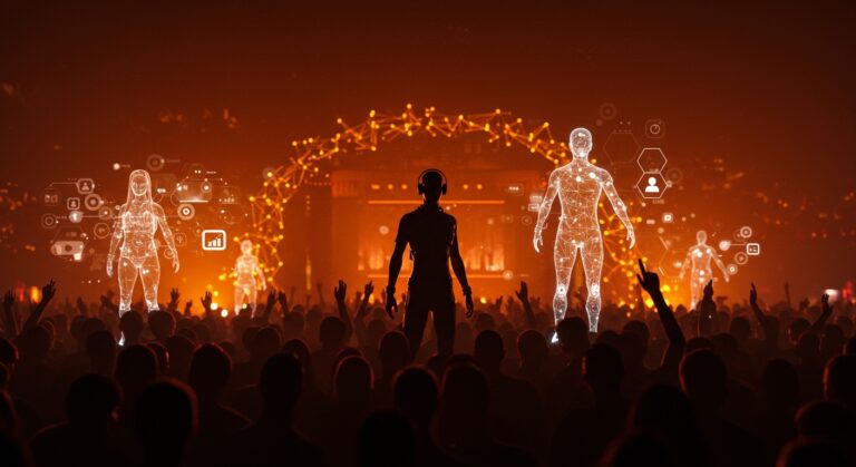 Influencia de avatares IA y marketing digital en Coachella 2026 con influencers virtuales y contenido generado por inteligencia artificial.