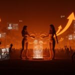 Influencers IA Lil Miquela y Aitana López destacados en Coachella 2026, ilustrando la evolución del marketing digital con IA para startups.