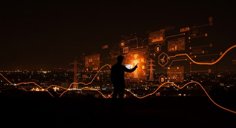 Infraestructura eléctrica y automatización en España ilustrando retos y oportunidades tras el apagón 2025 para startups tecnológicas.