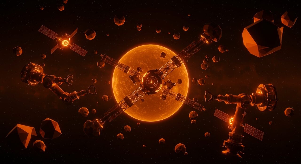 Ingeniería espacial para desensamblar Mercurio y construir un enjambre Dyson con automatización y energía solar.