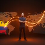 Founder latinoamericano destacado simbolizando la adquisición de startup colombiana Instaleap por Instacart y la expansión internacional en retailtech SaaS B2B.