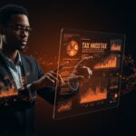 Actualización rápida de regulación fiscal con inteligencia artificial de Intuit y TurboTax, mostrando tecnología avanzada y grafos de conocimiento en fintech.