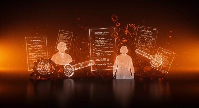 Inventores famosos y disputas de reconocimiento de invenciones con enfoque en propiedad intelectual y recursos tecnológicos.