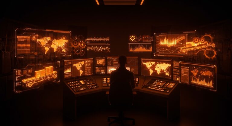 Representación visual de automatización iPaaS con IA en cadenas de suministro para transformación digital en startups.