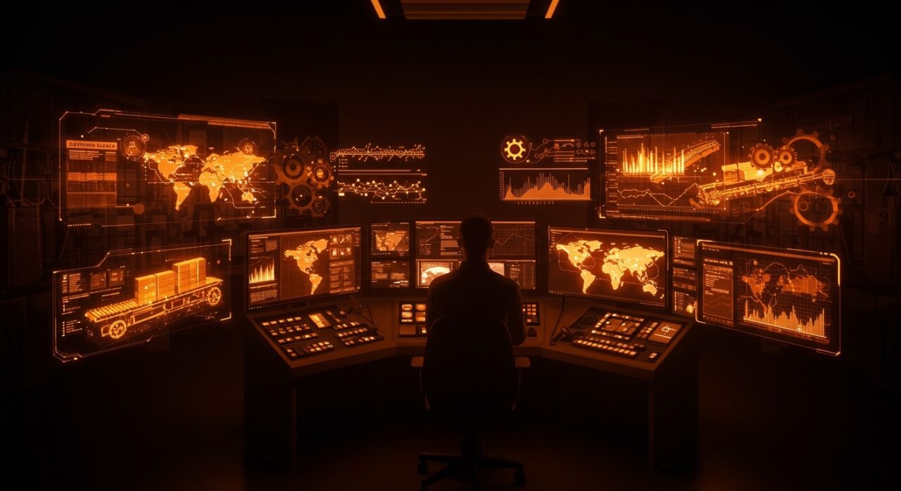 Representación visual de automatización iPaaS con IA en cadenas de suministro para transformación digital en startups.