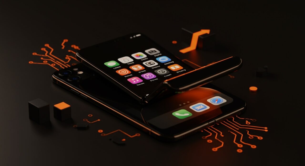 iPhone plegable Apple Fold 2026 con diseño futurista y especificaciones innovadoras en tecnología móvil.