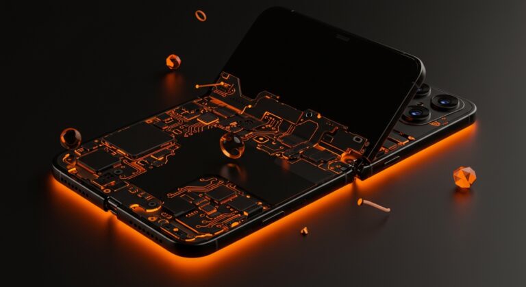 Detalle de iPhone plegable en fase de ingeniería, reflejando retos técnicos y su impacto en el mercado smartphone 2026.