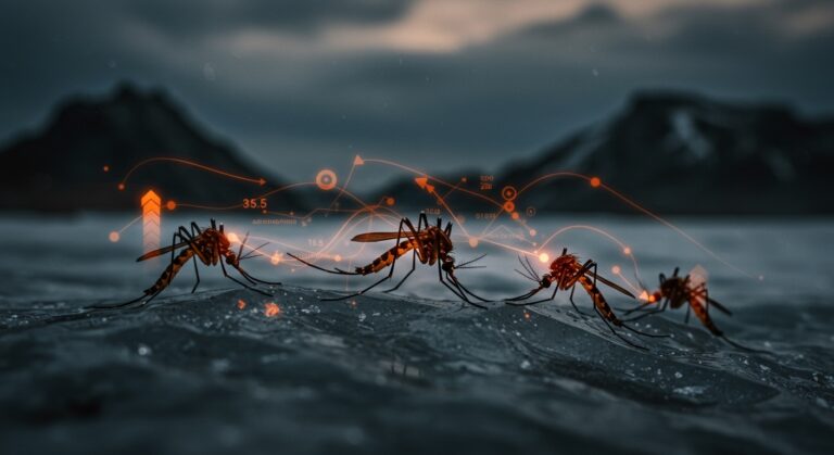 Mosquitos en Islandia como señal visual de cambio climático y oportunidad en el mercado de adaptación climática para startups.