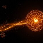 Visualización del fullereno en el espacio con iluminación del telescopio James Webb, destacando oportunidades para startups en nanotecnología y tecnología espacial en 2026.