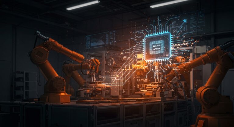 Fábrica automatizada en Japón produciendo chips de 1.4 nm integrando inteligencia artificial y desafiando el mercado global de semiconductores.