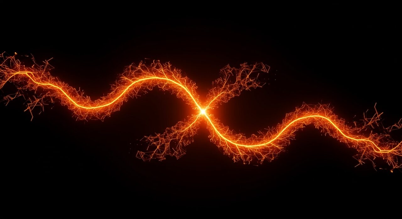 Visualización de megamerges en Jujutsu fusionando ramas de código sin conflictos, destacando control de versiones y trabajo en equipo en startups tech.