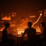 Visualización de capital de riesgo récord impulsado por startups en Latinoamérica, destacando inversión en fintech e inteligencia artificial.