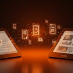 Comparativa Kindle vs Kobo 2026 mostrando lectores electrónicos y gestión de ebooks en español para founders que leen más de 10 libros al año.