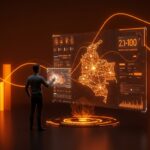 Mapa digital del ecosistema tech colombiano 2025 destacando 2.100 startups y su crecimiento en innovación y fintech.