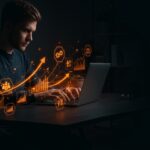 Founder de startup practicando hábitos de excelencia y liderazgo en un entorno de alta motivación y cultura de rendimiento emprendedor.