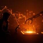 Impacto de la inteligencia artificial y despidos masivos en la demanda del mercado startup con automatización y desplazamiento laboral.