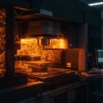 Innovadora fabricación de chips en Barcelona con tecnología avanzada de fotolitografía impulsando la innovación europea en semiconductores.