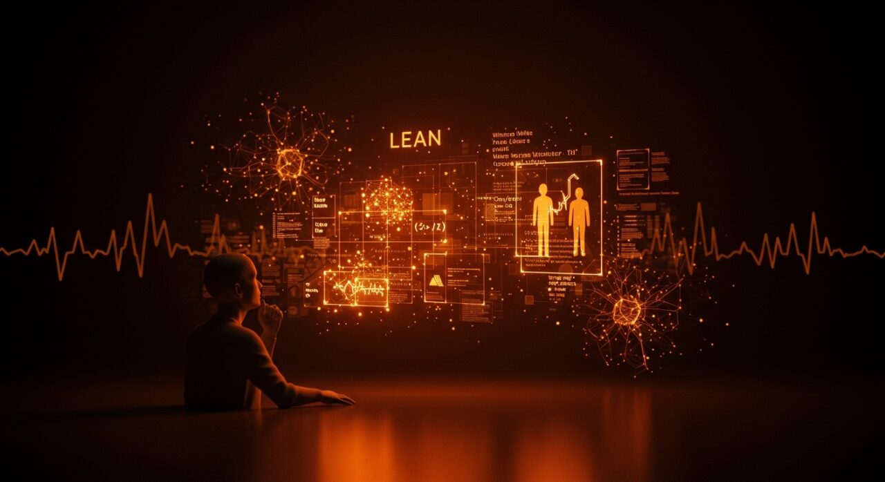 Asistente Lean mostrando integración de IA para la verificación formal de software en comunidad tecnológica startup.