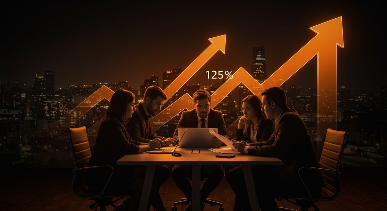 Fundadores de PYMEs chilenas discutiendo estrategias ante propuestas de impuesto fijo 12,5% en la ley miscelánea 2026 para reactivación económica.