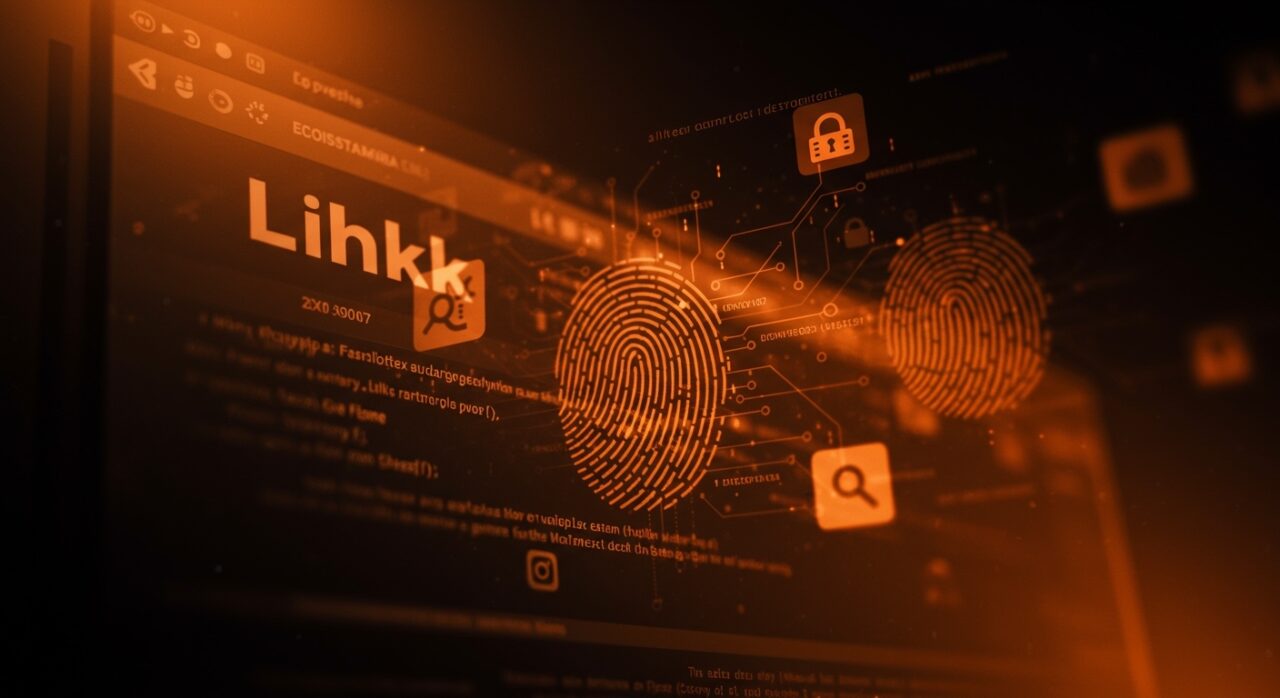 Visualización del escaneo del navegador por LinkedIn y la huella digital en contexto de privacidad digital y seguridad con BrowserGate.