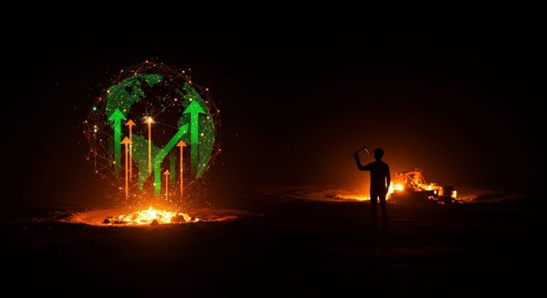 Extracción de litio en Chile destacando su rol en la energía renovable y la sostenibilidad con tecnología minera avanzada.