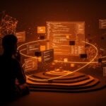 Programador reflexionando sobre deuda técnica y productividad con IA aplicada en ingeniería de software usando LLMs.