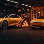 Lucid Motors SUV Gravity en proceso de recall por fallas de calidad, simbolizando desafíos en producción y movilidad eléctrica en startups.