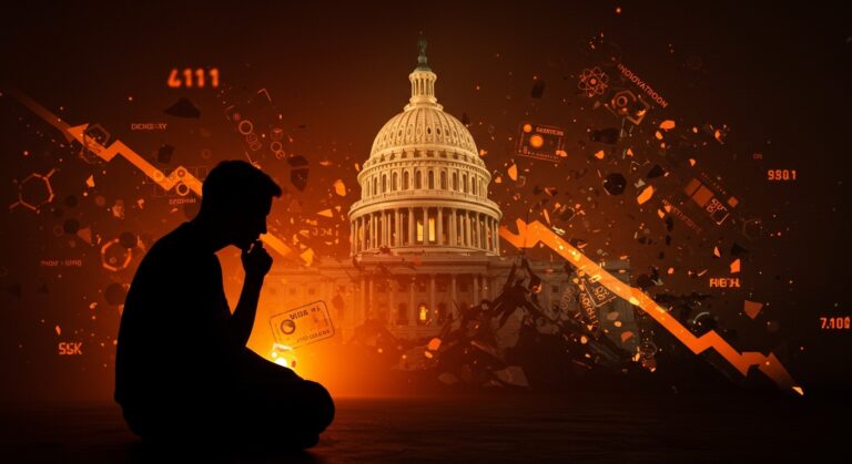 Declive de la financiación científica en EE. UU. y su impacto en startups de innovación tecnológica bajo MAGA 2026.