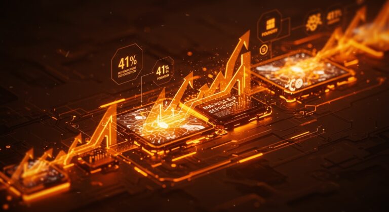 Interfaz futurista del modelo MAI-Image-2-Efficient de Microsoft para generación de imágenes IA con 41% menos costo, destacando automatización y eficiencia en startups.