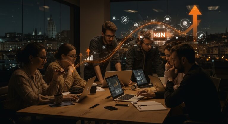 Taller gratuito de automatización empresarial con Make, N8N e inteligencia artificial para pymes en Salamanca.