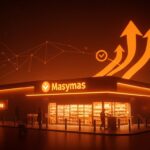 Masymas supermercados destacando expansión regional y competencia con Mercadona en el sector retail español.