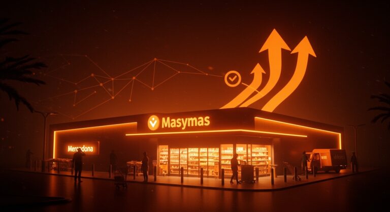 Masymas supermercados destacando expansión regional y competencia con Mercadona en el sector retail español.