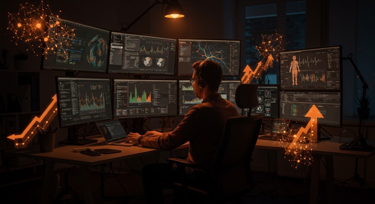 Growth marketer remoto trabajando en healthtech y IA médica para startup innovadora con alta remuneración.