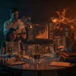 Equipo de ventas entrenándose con inteligencia artificial y simulaciones para mejorar productividad comercial en startups latinoamericanas.