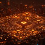 Millones de CPUs AI de Meta y Amazon conectados en una red digital futurista mostrando tendencias en hardware AI y reducción de costos para startups en 2026.